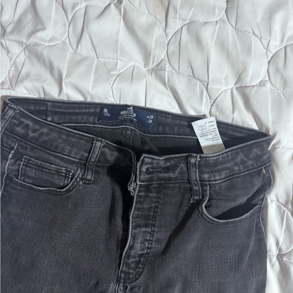 Hollister Women's Dark Gray High Rise Jeans